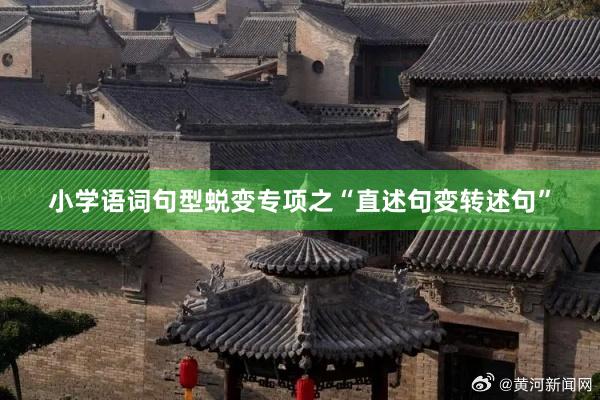 小学语词句型蜕变专项之“直述句变转述句”