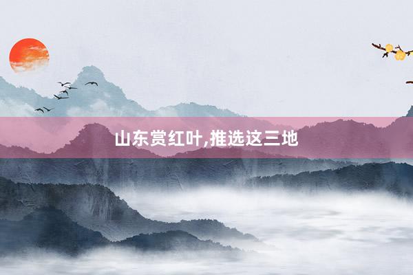 山东赏红叶,推选这三地