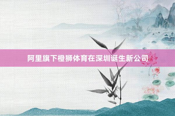 阿里旗下橙狮体育在深圳诞生新公司