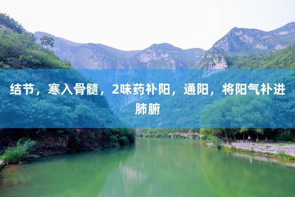 结节，寒入骨髓，2味药补阳，通阳，将阳气补进肺腑
